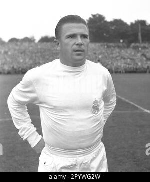 Internationales Freundschaftsspiel: 1. FC Köln - Real Madrid 4:5/13.08.1960. Ferenc Puskas (Real Madrid) Porträt. Nur für Journalisten! Nur zur redaktionellen Verwendung! [Maschinelle Übersetzung] Stockfoto