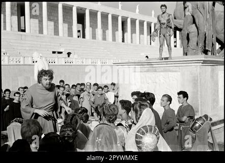 Italien. Lazio. Rom. 1953. Statisten am Drehort des 1954-Films Theodora, Sklave Kaiserin. Safa Palatino Studios. C-IT-TEO-010 Copyright-Hinweis: Max Scheler/SZ Photo. Stockfoto