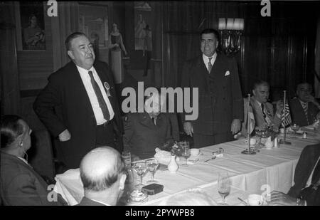 Tagung der amerikanischen Handelskammer (AHK) im Hotel Kempinski in Berlin, Oktober 1955. Stockfoto