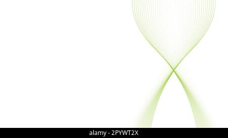 Moderner weißer und grüner Hintergrund mit Linien Stock Vektor