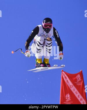 Olympische Winterspiele Albertville 08-23.02.1992 Downhill Men 09.02.1992 Markus WASMEIER (Deutschland) FOTO: WEREK Pressebildagentur xxNOxMODELxRELEASExx [maschinelle Übersetzung]- ÖSTERREICH AUS Stockfoto