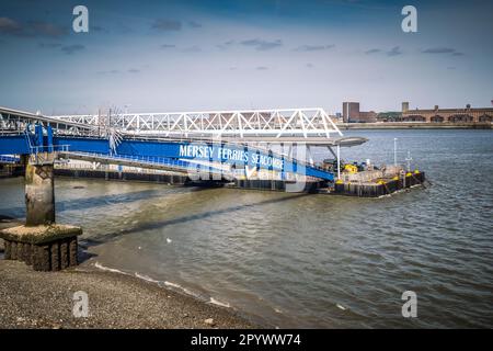 03.05.23 Seacombe, Wirral, Großbritannien. Mersey Ferries bietet eine willkommene Rückkehr nach Seacombe, Wirral, nach einem größeren Upgrade des Fährterminals Stockfoto