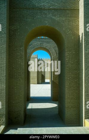 Babylon ist der Name einer alten Stadt, die sich am unteren Euphrat im südlichen Mesopotamien befindet. Babylon fungierte als die wichtigste Kultur und Politik Stockfoto