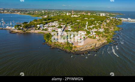 Luftfahrt zum UNESCO-Weltkulturerbe Colonia del Sacramento, Uruguay Stockfoto