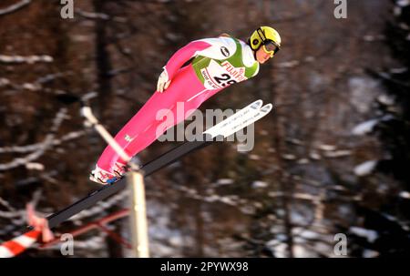 NORDIC WORLD SKI CHAMPIONSHIP 1991 IN VAL DIE FIEMME Jens Weissflog (FRG) FOTO (C): WEREK Pressebildagentur XTagxderXAufnahmeXgeschaetztX xxNOxMODELxRELEASExx [automatisierte Übersetzung]- ÖSTERREICH AUS Stockfoto