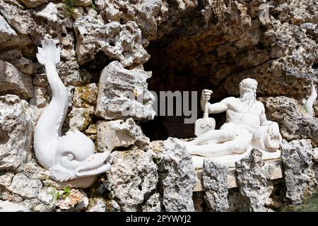 Poets Cascade, Garten des Palastes Marquis de Pombal, Oeiras, Stadt Lissabon, Portugal Stockfoto