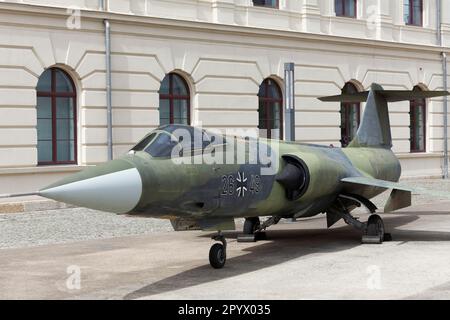 Lockheed F-104 Starfighter, einmotoriges Kampfflugzeug, Militärhistorisches Museum der Deutschen Streitkräfte, Dresden, Sachsen, Deutschland Stockfoto