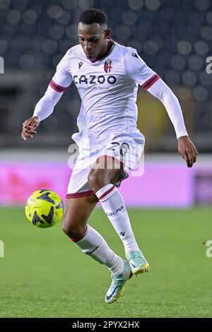 Empoli, Italien. 04. Mai 2023. Jhon Lucumi (Bologna FC) während des Spiels Empoli FC gegen Bologna FC, italienischer Fußball Serie A in Empoli, Italien, Mai 04 2023 Kredit: Independent Photo Agency/Alamy Live News Stockfoto