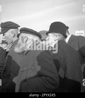 Bild der Marktbesucher in Zetel, Niedersachsen. Stockfoto