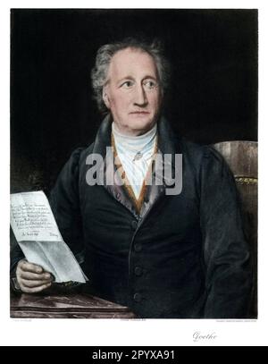 Johann Wolfgang von Goethe (1749-1832), deutscher Dichter. Foto: Heliogravure, Corpus Imaginum, Hanfstaengl Collection. [Maschinelle Übersetzung] Stockfoto
