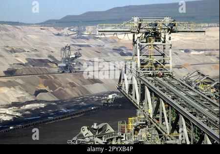 Aufnahmedatum: Braunkohlebergwerk 15.05.1995 in der Bucht Köln-Aachen in Hambach. [Maschinelle Übersetzung] Stockfoto