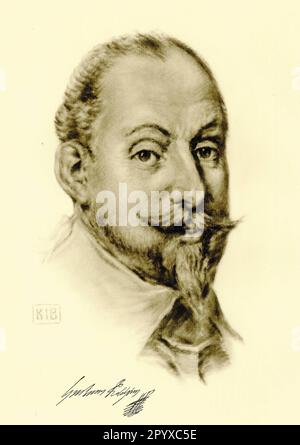 König Gustav II. Adolf von Schweden (1611-1632). Zeichnung von K. J. Boehringer. Foto: Heliogravure, Corpus Imaginum, Hanfstaengl Collection.nn [automatisierte Übersetzung] Stockfoto