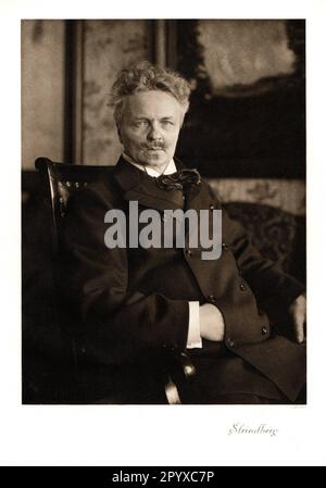 Johan August Strindberg (1849-1912), schwedischer Schriftsteller. Foto. Foto: Heliogravure, Corpus Imaginum, Hanfstaengl Collection. [Maschinelle Übersetzung] Stockfoto