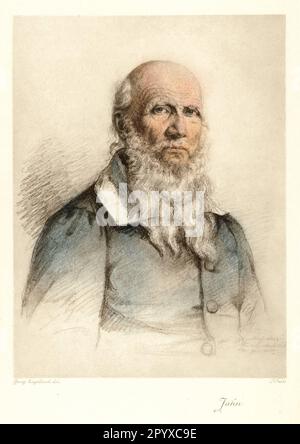 Friedrich Ludwig Jahn (auch bekannt als Turnvater Jahn, 1778-1852), deutscher Lehrer und Erzieher. Zeichnung von Georg Engelbach. Foto: Heliogravure, Corpus Imaginum, Hanfstaengl Collection. [Maschinelle Übersetzung] Stockfoto