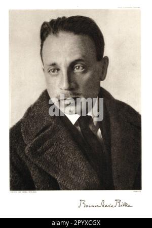 Rainer Maria Rilke (1875-1926), österreichische Schriftstellerin. Foto des Archivs des Verlagshauses Insel. Foto: Heliogravure, Corpus Imaginum, Hanfstaengl Collection. [Maschinelle Übersetzung] Stockfoto