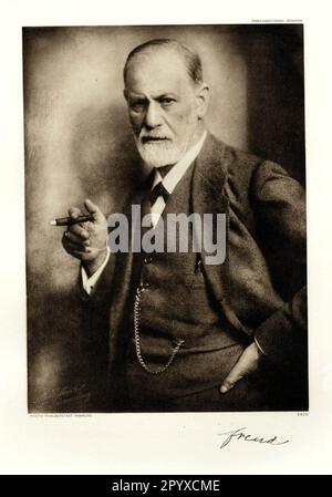 Sigmund Freud (1856-1939), Osterreichischer Arzt, Begründer der Psychoanalyse. Das Foto wurde um 1930 von Photo Halberstadt, Hamburg, aufgenommen. Foto: Heliogravure, Corpus Imaginum, Hanfstaengl Collection. [Maschinelle Übersetzung] Stockfoto