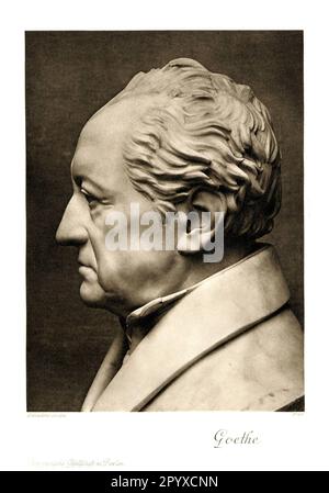 Johann Wolfgang von Goethe (1749-1832), deutscher Dichter. Verhaftung von Johann Gottfried Schadow. Foto: Heliogravure, Corpus Imaginum, Hanfstaengl Collection. [Maschinelle Übersetzung] Stockfoto