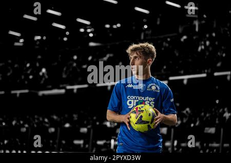 Empoli, Italien. 04. Mai 2023, Tommaso Baldanzi (Empoli) beim Spiel der italienischen „Serie A“ zwischen Empoli 3-1 Bologna im Carlo Castellani Stadion am 04. Mai 2023 in Empoli, Italien. Kredit: Maurizio Borsari/AFLO/Alamy Live News Stockfoto