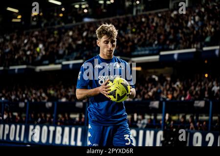 Empoli, Italien. 04. Mai 2023, Tommaso Baldanzi (Empoli) beim Spiel der italienischen „Serie A“ zwischen Empoli 3-1 Bologna im Carlo Castellani Stadion am 04. Mai 2023 in Empoli, Italien. Kredit: Maurizio Borsari/AFLO/Alamy Live News Stockfoto