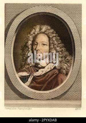 Louis de Rouvroy, duc de Saint Simon (1675-1755). Gravur nach einem Gemälde von Jean-Francois Detroy (1679-1752). Foto: Heliogravure, Corpus Imaginum, Hanfstaengl Collection. [Maschinelle Übersetzung] Stockfoto