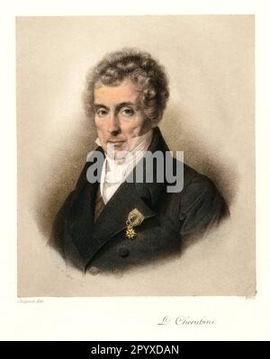 Luigi Cherubini (1760-1842), italienischer Komponist. Lithographie von Delpech nach einer Zeichnung von Belliard. Foto: Heliogravure, Corpus Imaginum, Hanfstaengl Collection. [Maschinelle Übersetzung] Stockfoto