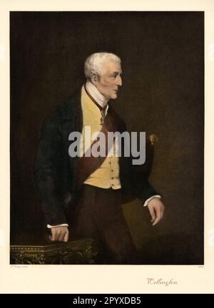 Arthur Wellesley Duke of Wellington (1769-1852), britischer Feldmarschall und Politiker. Zusammen mit Blücher besiegte er Napoleon I. in Waterloo im Jahr 1815. War 1828-30 britischer Premierminister und 1834-35 Außenminister. Malerei von d'Orsay. Foto: Heliogravure, Corpus Imaginum, Hanfstaengl Collection. [Maschinelle Übersetzung] Stockfoto