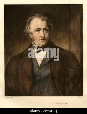 Thomas Babington Baron Macaulay von Rothley (1800-1859), britischer Politiker und Historiker. Malerei von Grant. Foto: Heliogravure, Corpus Imaginum, Hanfstaengl Collection. [Maschinelle Übersetzung] Stockfoto