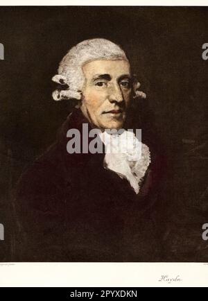 Franz Joseph Haydn (1732-1809), österreichischer Komponist, Gemälde von John Hoppner. Foto: Heliogravure, Corpus Imaginum, Hanfstaengl Collection. [Maschinelle Übersetzung] Stockfoto