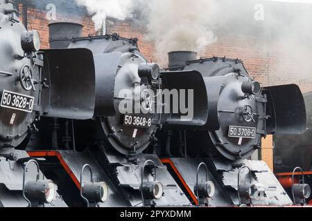 Das Sächsische Eisenbahnmuseum in Hilbersdorf bei Chemnitz Stockfoto