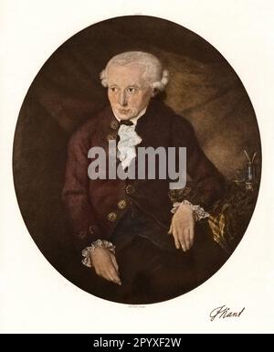 Immanuel Kant (1724-1804), deutscher Philosoph. Gemälde von Gottfried Döbler. Foto: Heliogravure, Corpus Imaginum, Hanfstaengl Collection. [Maschinelle Übersetzung] Stockfoto