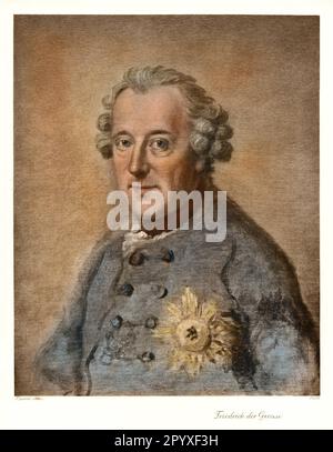 Frederick II, auch Friedrich der große (1712-1786), König von Preußen genannt. Gemälde von Johann Georg Ziesenis. Foto: Heliogravure, Corpus Imaginum, Hanfstaengl Collection. [Maschinelle Übersetzung] Stockfoto