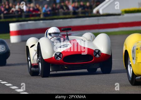 Josef Otto Rettenmaier, Maserati Tipo 61, Birdcage, Salvadori Cup, ein 20-minütiges Rennen für Sportwagenfahrzeuge, das zwischen 1955 und Stockfoto