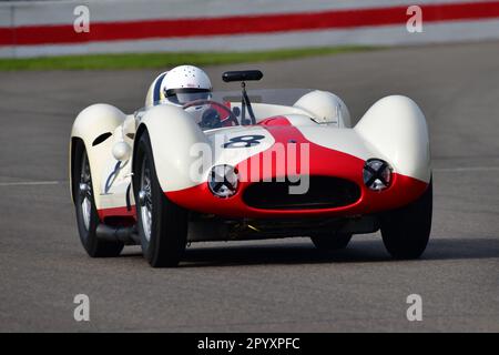 Josef Otto Rettenmaier, Maserati Tipo 61, Birdcage, Salvadori Cup, ein 20-minütiges Rennen für Sportwagenfahrzeuge, das zwischen 1955 und Stockfoto