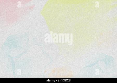 Weicher pastellfarbener Hintergrund in Gelb-, Rosa- und Blautönen mit zarter Textur, ideal für Designzwecke. Stockfoto