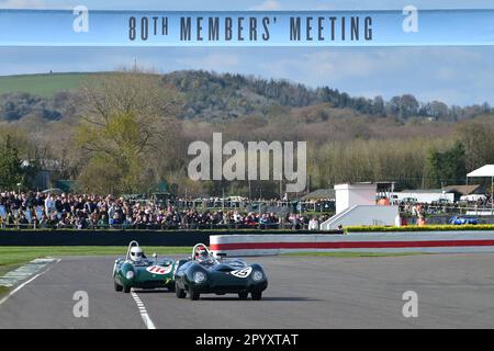 Stephan Joebstl, Lotus-Climax 15, Ian Dalglish, Lotus-Climax 17, Salvadori Cup, Ein 20-minütiges Rennen mit einem einzigen Fahrer für Sportwagenfahrzeuge, die an BE teilgenommen haben Stockfoto