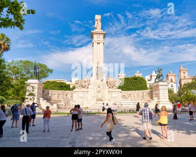 Das Denkmal für die Verfassung von 1812 ist ein Denkmal in Cádiz, Spanien, das der hundertjährigen Unterzeichnung der Verfassung von 1812 gedenkt Stockfoto