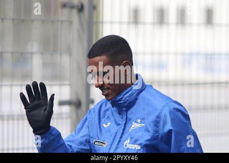 Sankt Petersburg, Russland. 05. Mai 2023. Robert Renan vom Zenit Football Club wurde während des Trainings im Gazprom Training Centre vor dem Spiel der 26. Runde der russischen Premier League, Zenit St. Petersburg - Spartak Moskau, gesehen. (Foto: Maksim Konstantinov/SOPA Images/Sipa USA) Guthaben: SIPA USA/Alamy Live News Stockfoto