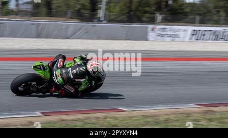 Barcellona, Spanien. 05. Mai 2023. Circuit de Barcelona-Catalunya, Barcellona, Spanien, 05. Mai 2023, Nr. 65 Jonathan Rea GBR Kawasaki ZX-10RR Kawsasaki Racing Team WorldSBK während der Prosecco DOC Catalunya Round FIM Superbike World Championship 2023 - Freie Übungen und Qualifikationen - World Superbike - SBK Credit: Live Media Publishing Group/Alamy Live News Stockfoto