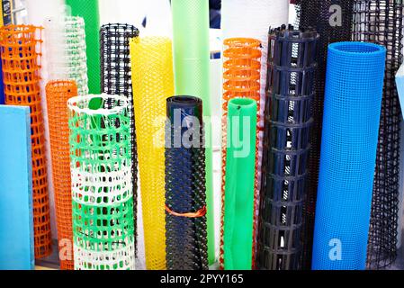 Haushaltsnetz aus Kunststoff im Lager Stockfoto