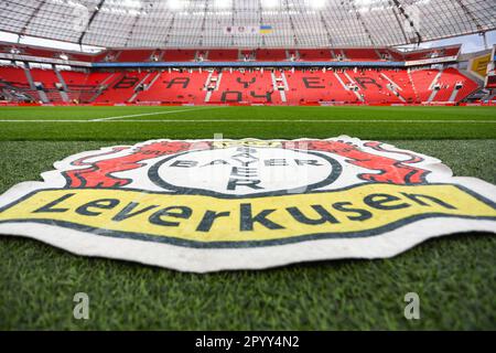 Leverkusen, Deutschland, 05.05.2023: Bayer 04 Leverkusen v. 1. FC Köln, Fußball, 1. Bundesliga, Spieltag 31, Staffel 2022/2023, 31.03.2023 die BayArena, Leverkusen DFL-VORSCHRIFTEN VERBIETEN DIE VERWENDUNG VON FOTOS ALS BILDSEQUENZEN UND/ODER QUASI-VIDEO. Kredit: NewsNRW / Alamy Live News Stockfoto