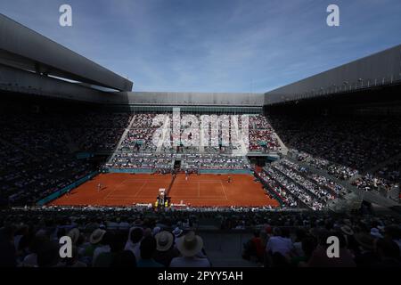 Madrid, Espagne. 05. Mai 2023. Carlos Alcaraz bei den Mutua Madrid Open 2023, Masters 1000 Tennis Turnier am 5. Mai 2023 auf der Caja Magica in Madrid, Spanien - Photo Antoine Couvercelle/DPPI Credit: DPPI Media/Alamy Live News Stockfoto