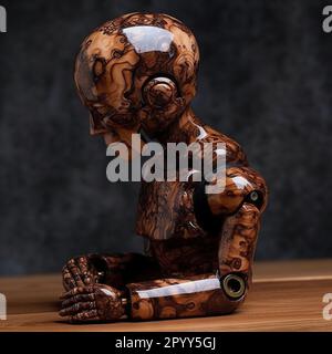 Amber man Mystical Glow, umgeben von Kunst Stockfoto