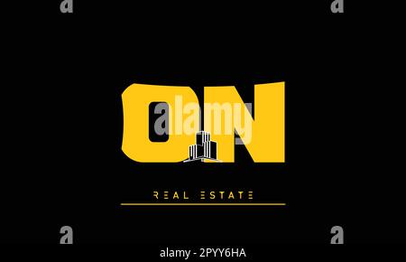 Immobilienbriefe Modern Creative Logo AUF, NEIN Stock Vektor