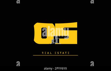 Immobilienbriefe modernes kreatives Logo OS, SO Stock Vektor