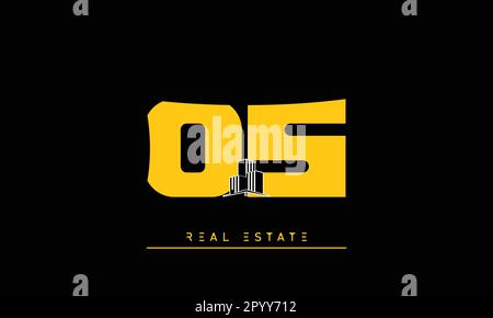 Immobilienbriefe modernes kreatives Logo OS, SO Stock Vektor