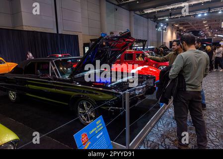 Toronto, ON, Kanada - 21. Februar 2023: Die lebensgroßen Hot-Wheels-Fahrzeuge aus der Hot-Wheels-Garage der Legenden und Sammlerautos werden vorgestellt Stockfoto