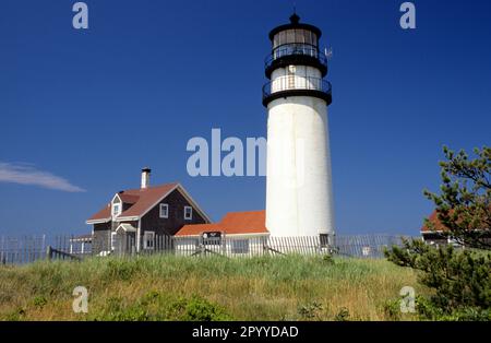 Highland Light Der älteste und höchste Leuchtturm von Cape Cod. Turo, Cape Cod Stockfoto