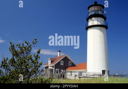 Highland Light Der älteste und höchste Leuchtturm von Cape Cod. Turo, Cape Cod Stockfoto