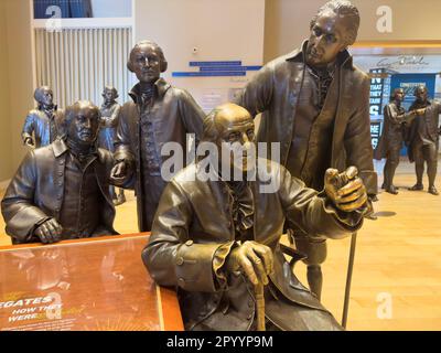 Signers Hall im National Constitution Center in Philadelphia, Pennsylvania Stockfoto