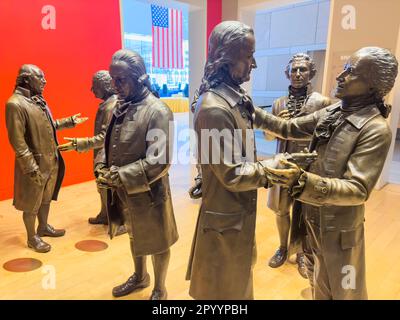 Signers Hall im National Constitution Center in Philadelphia, Pennsylvania Stockfoto